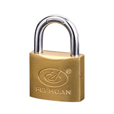 China Brass painted padlock 20/25/30/40/50/60/70mm iron cross key cylinder available sample good quality for sale