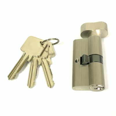 China Apartment 60mm Euro Standard Single Open Mortise Door Lock Brass Cylinder With Thumb Turn for sale