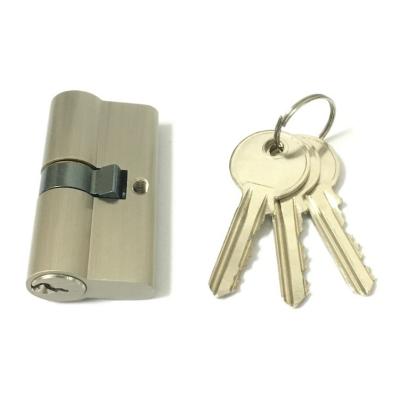 China Euro Single Open Master Flat 60MM Solid Brass Safe Lock / Key Double Cylinder for sale