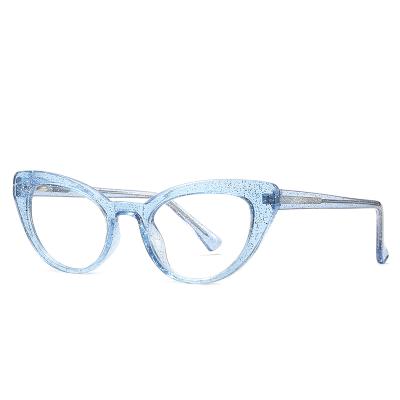 China Reading Glasses Fashion Design TR90 Frame Prescription Glasses Frame Cat Eye Women's Large Optical Glasses for sale