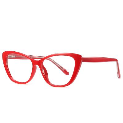 China Newest fashion direct custom cat eye glasses anti blue light glass shipping logo frame optical glasses for sale