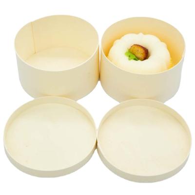 China For Custom Cheap Wooden Round Food Salad Lunch Bakery Food Container Packaging Cake Veneer Cheese Grocery Dish Gift Box for sale