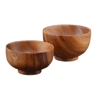 China Custom Farmhouse Logo Eco-friendly Natural Wooden Coconut Shell Bowl Mixed Fruit Salad Bowl for sale