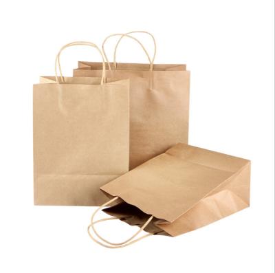 China Recyclable Recyclable Food Take Away Bags Food Package Bags Food Kraft Paper Bag for sale