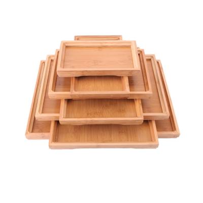 China Domestic Factory Wholesale Low Price Rectangle Bamboo Serving Tray for sale