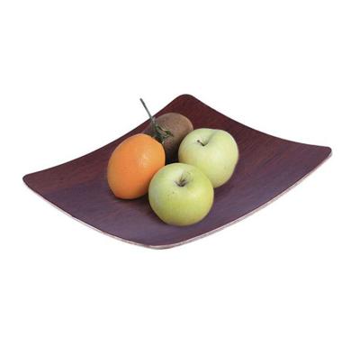 China China Factory Supply Viable Wholesale Black Walnut Lacquer Wooden Melamine Plywood Fruit Dish for sale