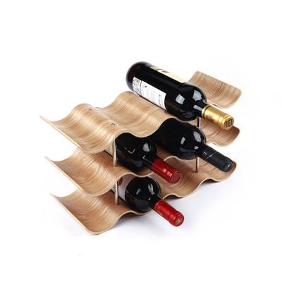 China China Manufacturer Sustainable Countertops Wooden Wine Bottle Display Storage Rack for sale