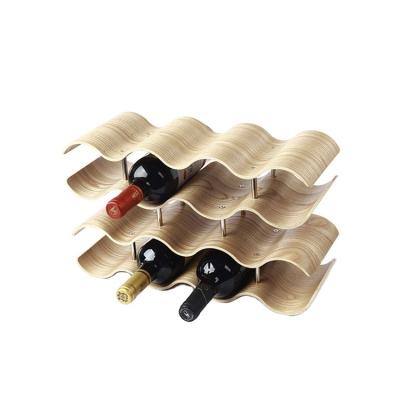 China Sustainable Custom Wooden Wine Display Storage Rack for sale