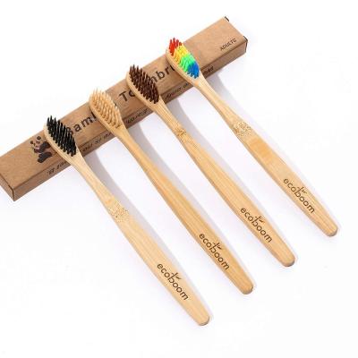 China 2020 Factory Price Reusable Eco-friendly Bamboo Toothbrush Customized Logo for sale