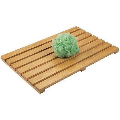 China Sustainable Custom Made Bamboo Non Slip Rectangular Bath Mat Spa Set for sale