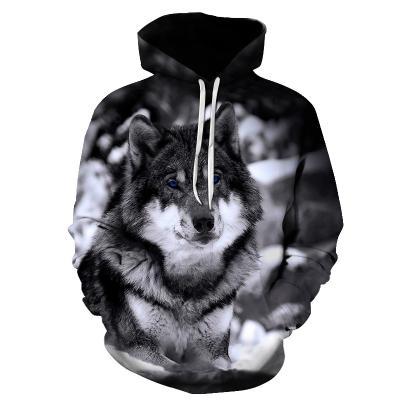 China 2021 Autumn And Spring Hip Hop Hoodie 3D Wolf Tiger Animal Hoodie Men's Sweatshirts XXS-4XL Men's Casual Clothing Coat for sale