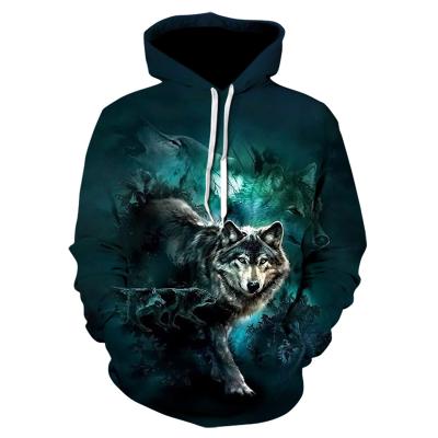 China 2021 New Trend Breathable Wolf Oversized Hoodie 4XL Men Women Shape 3D Hoodies Tracksuit Autumn Pullovers Sweatshirts Sweat Homme Spring for sale