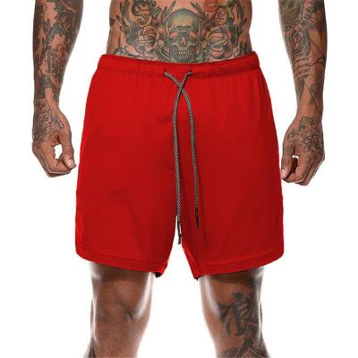 China Factory Wholesale Summer Anti-wrinkle Double Solid Color Shorts Plus Size Men's Fitness Sports Training Casual Jogging Pants for sale