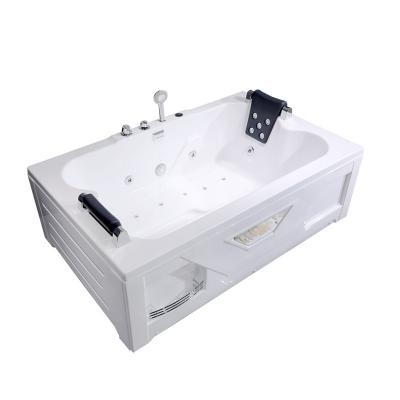 China Freestanding N5147 Morden Style Bathroom Bathtubs Hotel Indoor Spa Hydraulic Massage Tubs With Shelf for sale