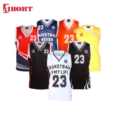 China Cheap Breathable All Logo Sublimated Basketball Jerseys Uniforms for sale