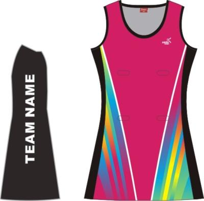 China BORDE Netball Apparel Sportswear Women Tank Tops Poly / Spandex Sublimation Dress for sale