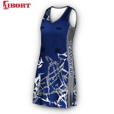 China Custom Back Custom Blue Netball Uniform Runner for sale