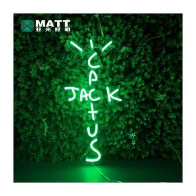 China Buildings Matt Neon Sign Factory Dropshipping Letters Custom LED Neon Lights Cactus Jack Neon Sign For Home Studio Bar Decortion for sale