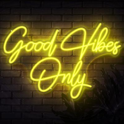 China Matt Drop Shipping Good Vibes Buildings Only Wedding Event LED Neon Light Home Custom Neon Sign for sale