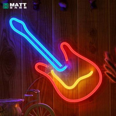 China Long Term Work Matt Drop Shipping Flexible Acrylic Neon Signs Customs Lead Free Design The Neon Sign Guitar For Bedroom Decor for sale