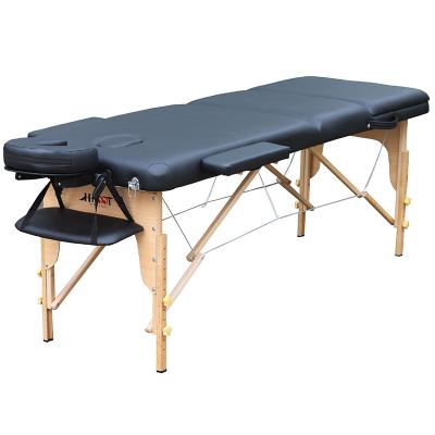 China Modern Portable Wooden Folding Bed Sponge Folding Massage Table Filling Bed for sale