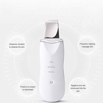 China Low Price DEEP CLEANING Rechargeable Face Peeling Machine Ultrasonic Facial Cleanser Skin Scrubber for sale