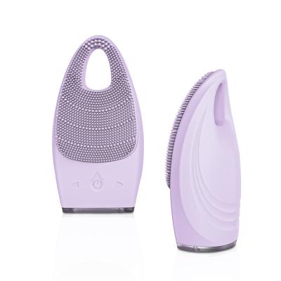 China Blood Vessels Removal Electric Exfoliating Scrub Face Brush Sonic Facial Washing Silicone Facial Cleansing Brush for sale