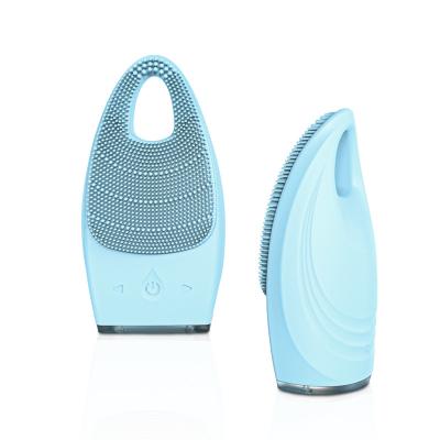 China Blood vessel removal factory have new patent rechargeable electric silicone facial cleansing brush for sale