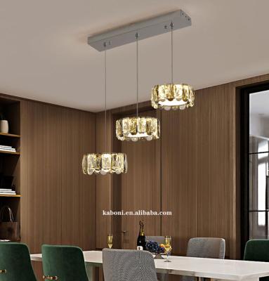 China Surface Mounted 2022 LED Modern Crystal Dining Room Lights And Glass Pendant Lights for sale