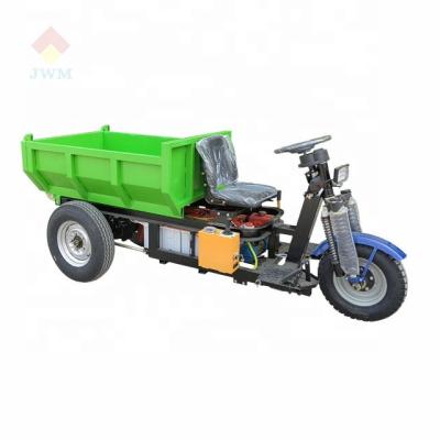 China Jinwang Environmental-friendly Fast Mini 3 Wheel Dumper Truck Electric Motorized Tricycles With Hydraulic Lift Electric Mini Dumper Trolley for sale