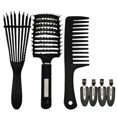 China Hot Selling Duct Amazon Octopus Comb Set Bristle Hair Brush Large Curved Plastic Comb Massage Comb Hair Styling Clip for sale