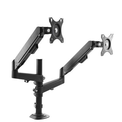 China SIMAIXIN Aluminum Alloy Shock Absorber Mount Dual Monitor Computer Stand Adjustable Aluminum Alloy Monitor Bracket Arm for sale