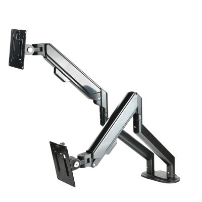 China Full Motion Aluminum LCD Dual Monitor Desks Mount LCD Monitor Stand for sale