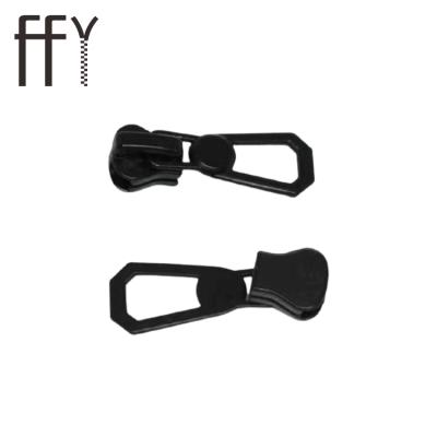 China Other Fashon Custom Black Circle Slider #5 Zinc Alloy Zipper Puller For Sports Bag for sale