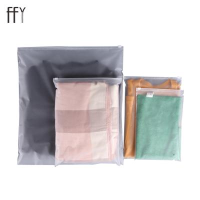 China Wholesale Security Clothing Tote Storage Bag Clear T-shirt Slider Plastic Bag With Zipper for sale