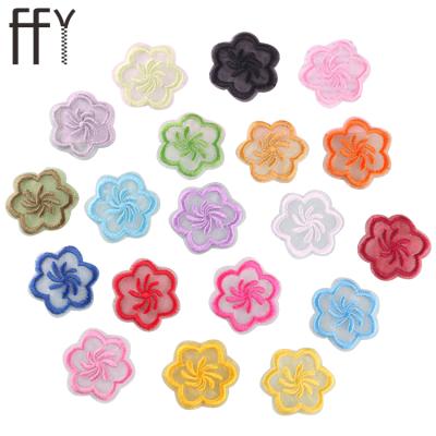 China hot selling custom 3D patch organza embroidery flower garment patches for clothes for sale