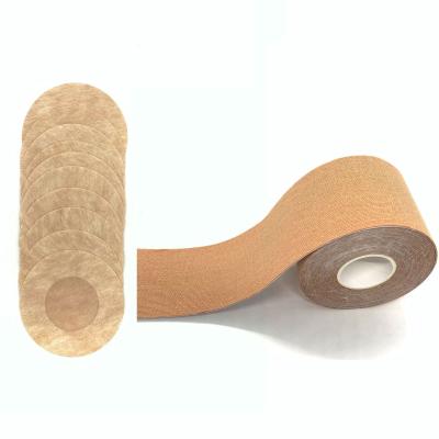 China Comfortable Eco-Friendly Biodegradable Breast Enhancement Nipple Cover Breathable Boob Tape for sale