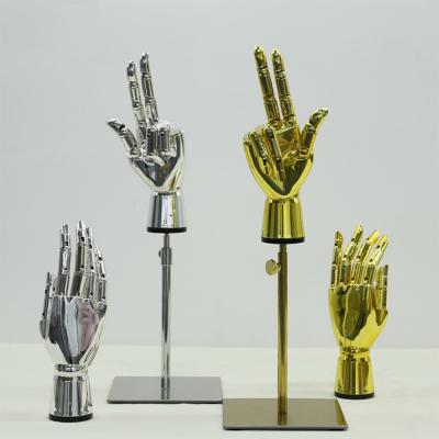 China Other Wholesale Realistic Chrome Hand Gold Mannequin Jewelry Display Mannequin Hand for sale