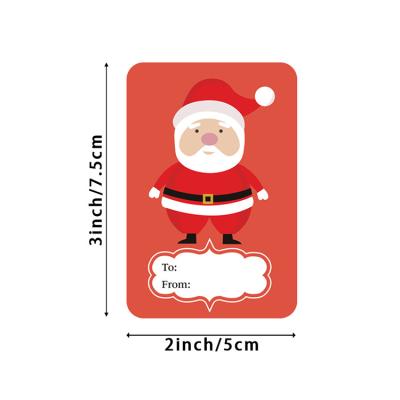 China New Design Christmas Day 2021 Decorative Self Adhesive Stickers Cute Cartoon Square Christmas for sale