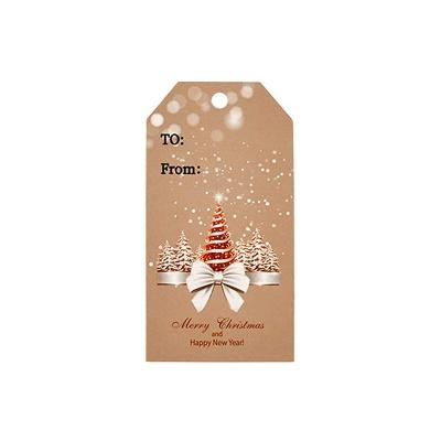 China 2021 Wholesale Modern Christmas Ornament Wrapping Paper Christmas Card Tags Christmas Paper Tag Labels for sale