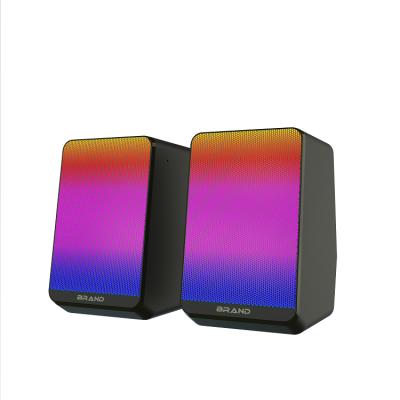 China Colorful LED Light RGB Speakers 2.0 Channel PC Desktop Computer Stereo Wireless Speaker for PC,Tablet PC,Smartphone for sale