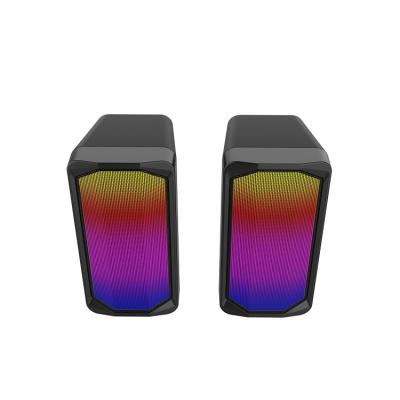 China Colorful LED Light 2.0 USB Powered High Quality Wireless Speaker For PC With 7 Color RGB Gaming Light for sale