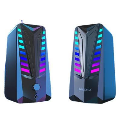 China Popular RGB Dual RGB Gaming Computer Speakers For Gamer Plastic Transparent Border - Sound Active Speaker for sale