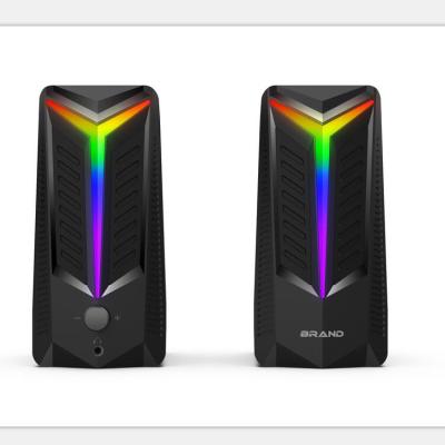 China 10W RGB Light Stereo Surround - Sound Bass RGB Computer Gaming Speakers for sale