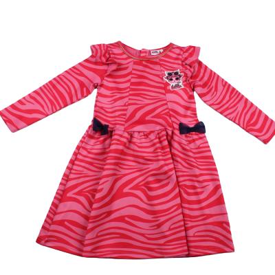 China 100%Cotton Fashion Design Kids Clothing Comfortable Parcour Pleated Dress With Short Sleeves And Multi Layer for sale