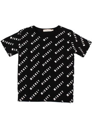 China Soft touch 100% cotton fashion kids wear anti-shrink crew neck t-shirt with puffed short sleeves and pattern for sale