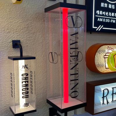 China Custom double sided illuminated acrylic light 3d metal led advertising light boxes for sale