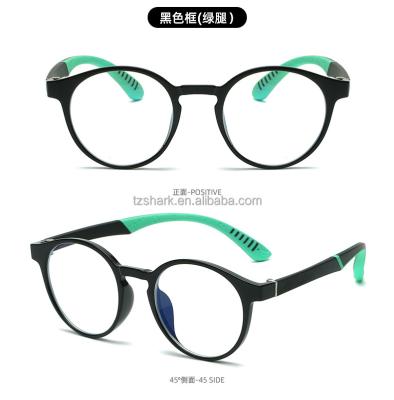 China 2021 Anti Blue Light Glasses Glasses 2021 Kids Tr90 Round Hinge Glass Metal Anti Blue Light Glasses For College Student for sale