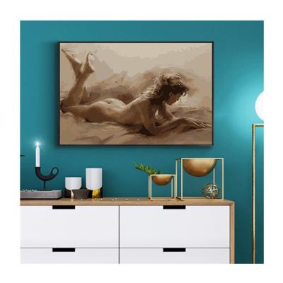 China Personalized DIY Canvas Nude Painting of Portrait Custom Digital Adult Girl Wall Decoration Costume Oil Painting Customization Private Wholesale for sale