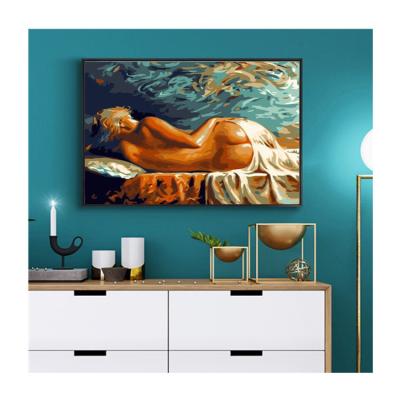 China Personalized Customized Adult Wholesale Body Art Portrait Nude Painting Canvas Art Wall Decoration DIY Digital Painting for sale